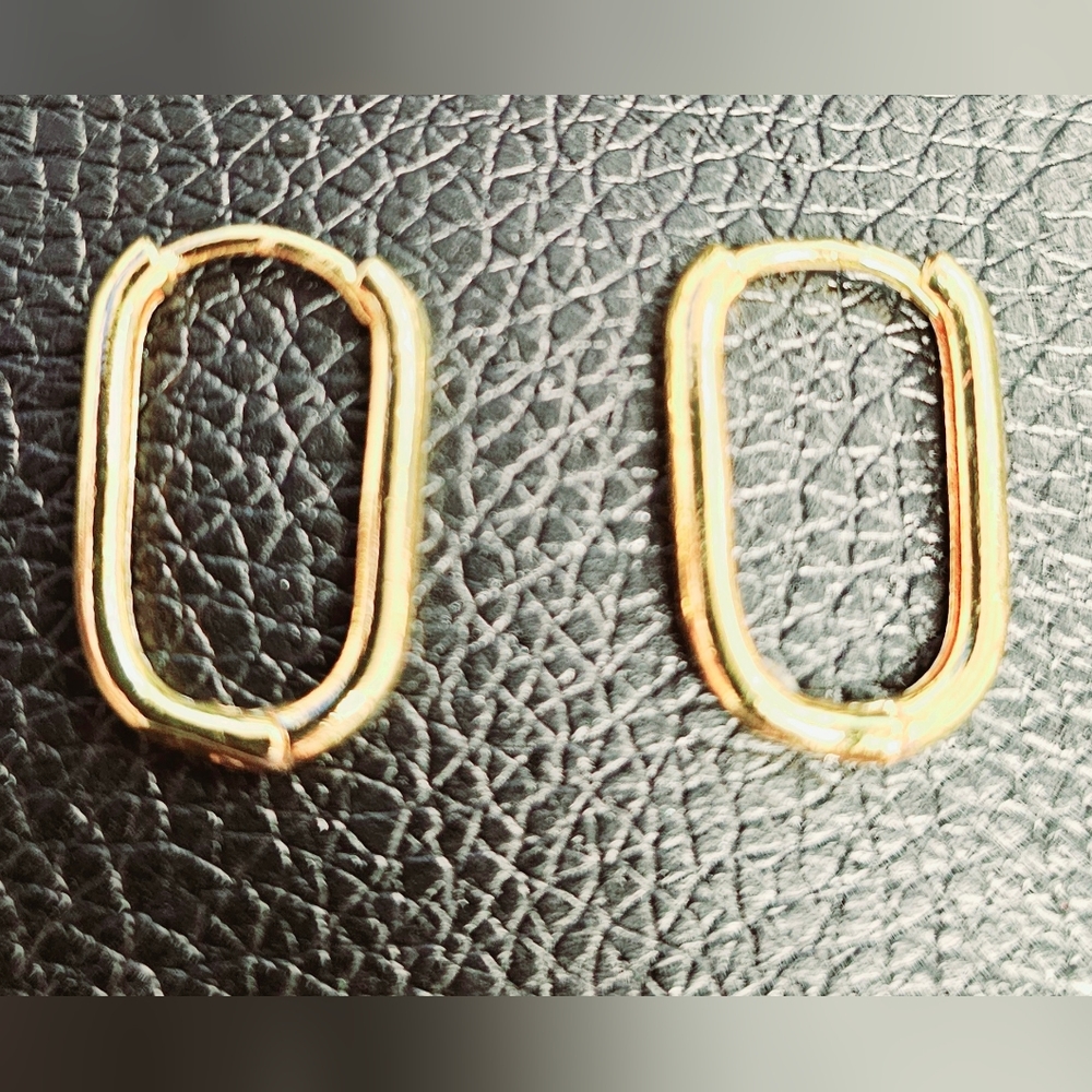 Paperclip Hoop earrings - Picture 2 of 2